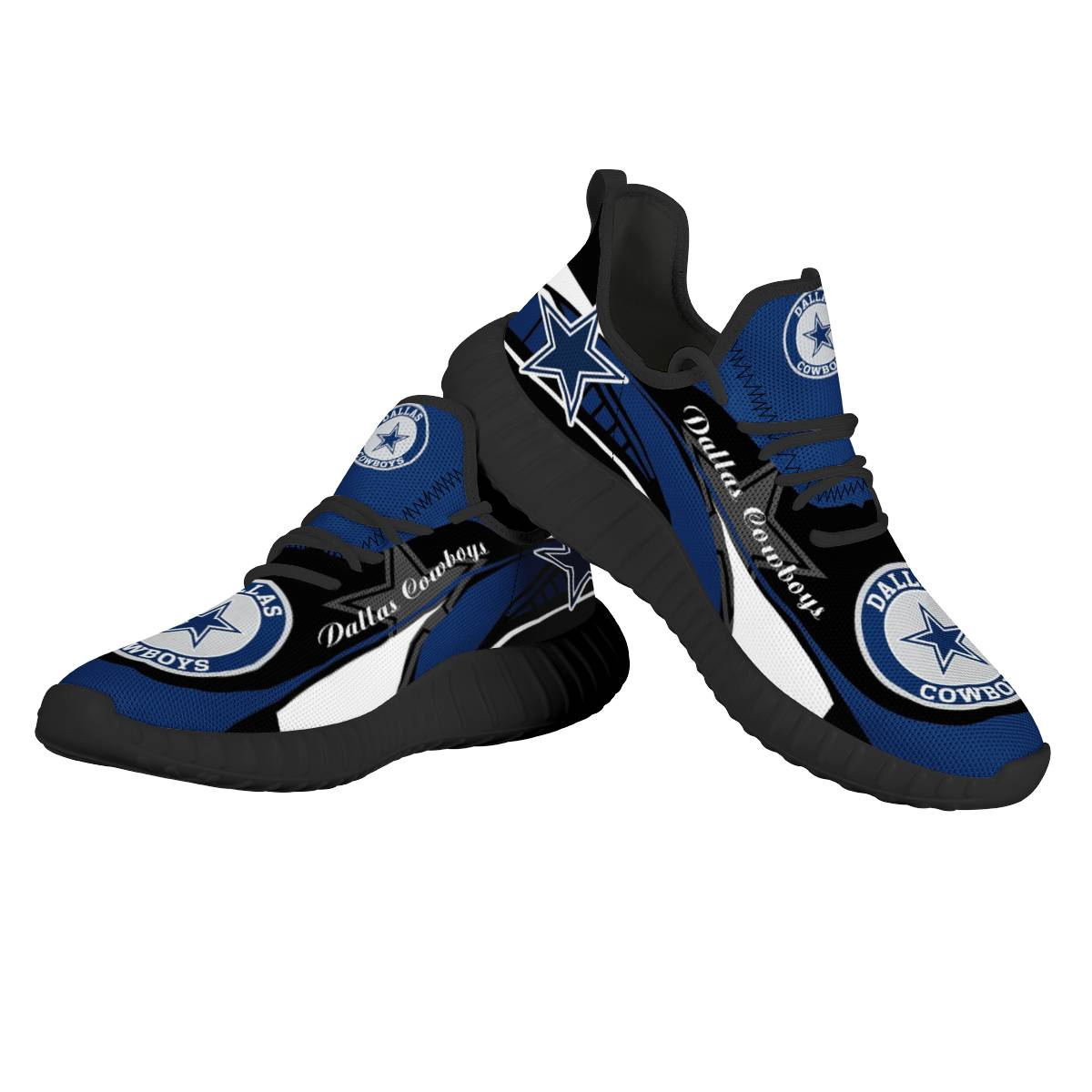Women's Dallas Cowboys Mesh Knit Sneakers/Shoes 020